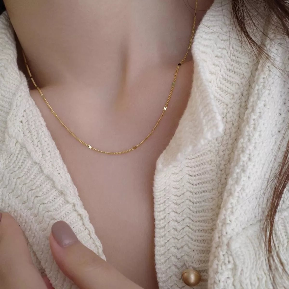 18K Gold-Plated 925 Sterling Silver Chain Necklace - TheMomCo.