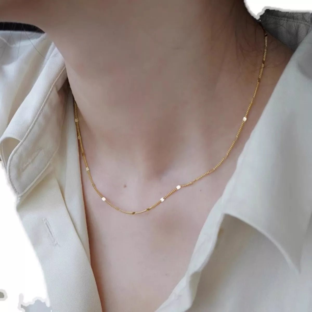 18K Gold-Plated 925 Sterling Silver Chain Necklace - TheMomCo.
