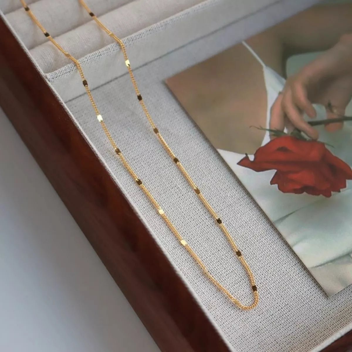 18K Gold-Plated 925 Sterling Silver Chain Necklace - TheMomCo.