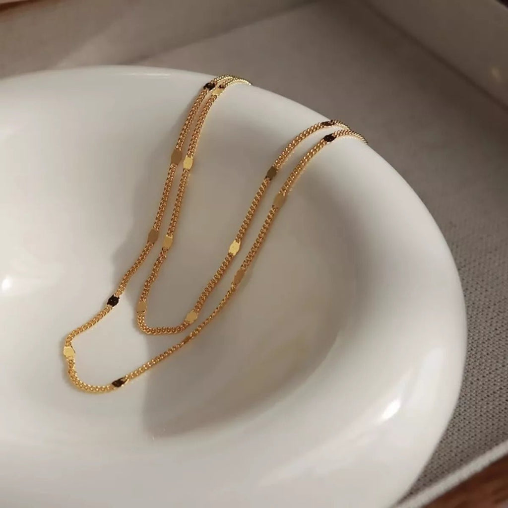 18K Gold-Plated 925 Sterling Silver Chain Necklace - TheMomCo.