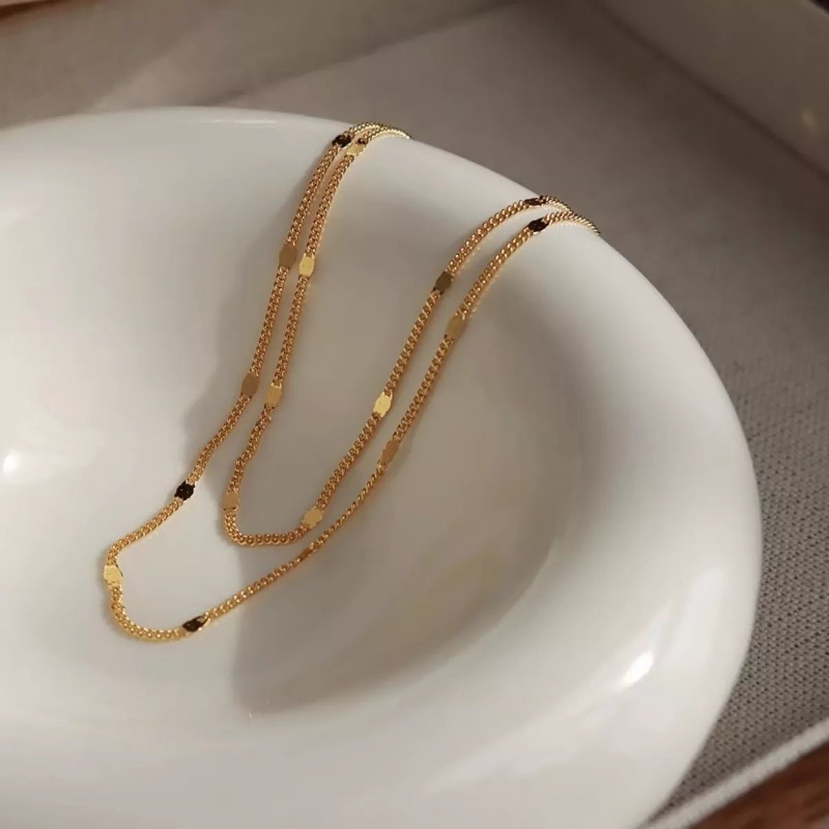 18K Gold-Plated 925 Sterling Silver Chain Necklace - TheMomCo.