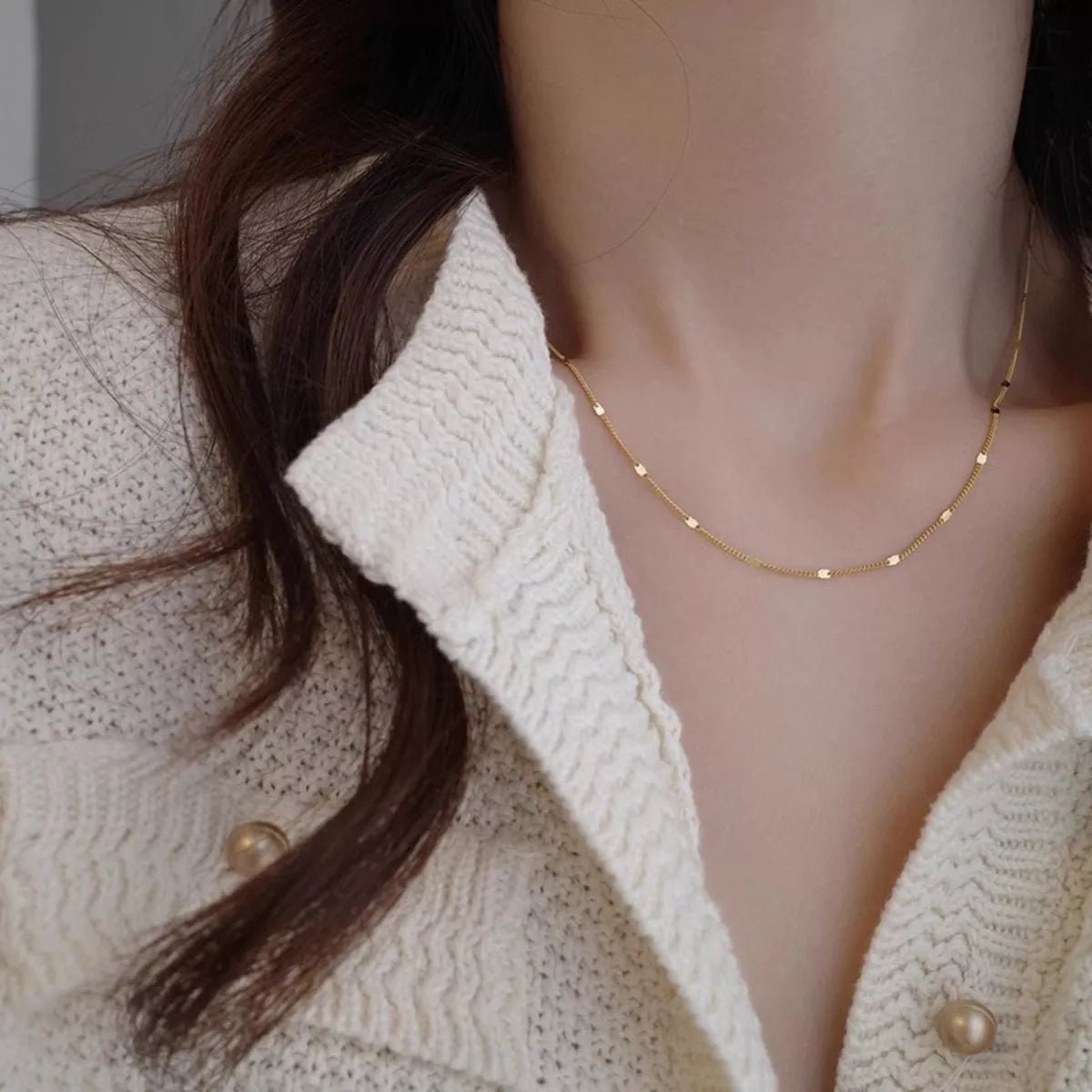 18K Gold-Plated 925 Sterling Silver Chain Necklace - TheMomCo.