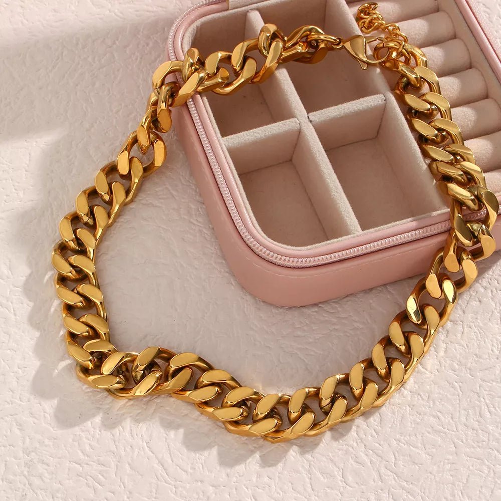 18K Gold-Plated Chain Necklace - TheMomCo.