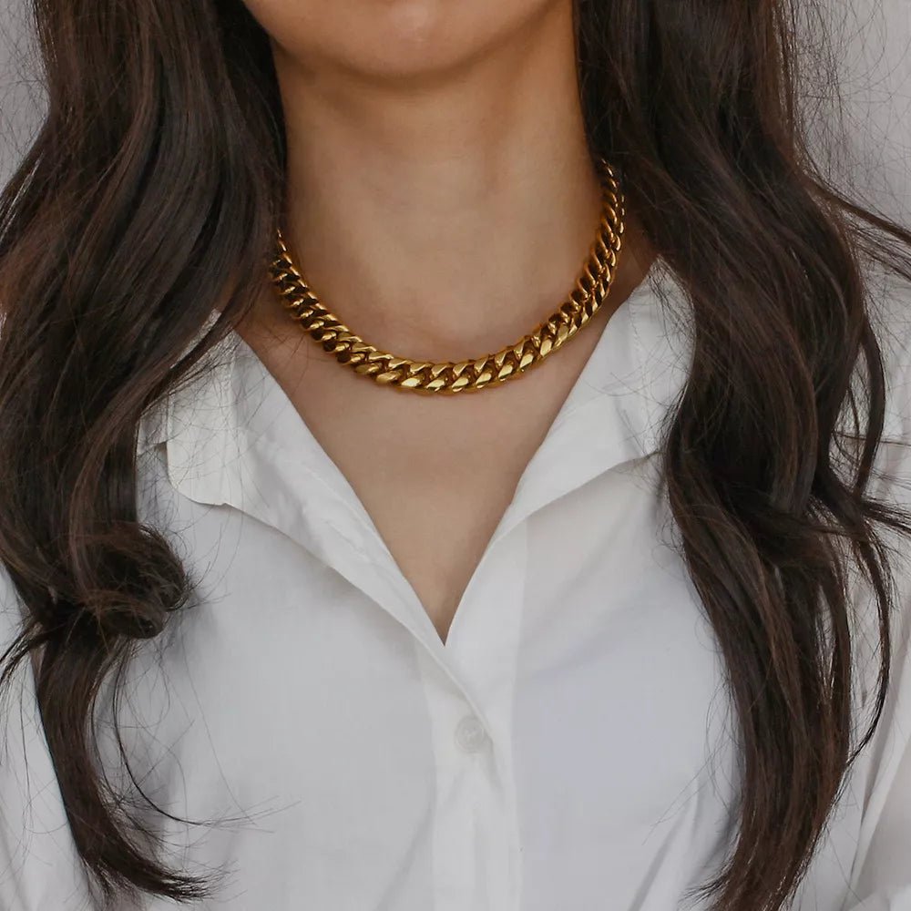 18K Gold-Plated Chain Necklace - TheMomCo.