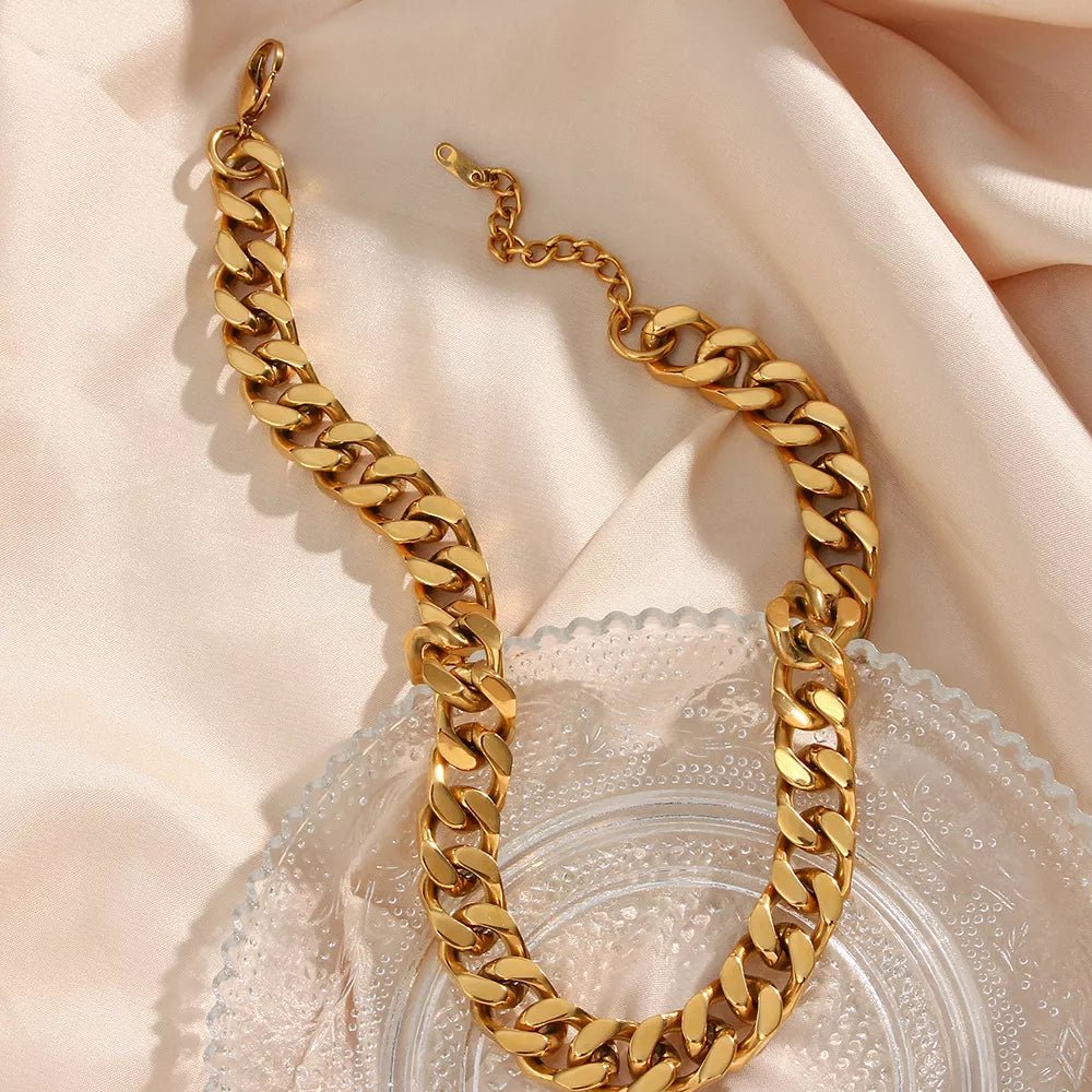 18K Gold-Plated Chain Necklace - TheMomCo.