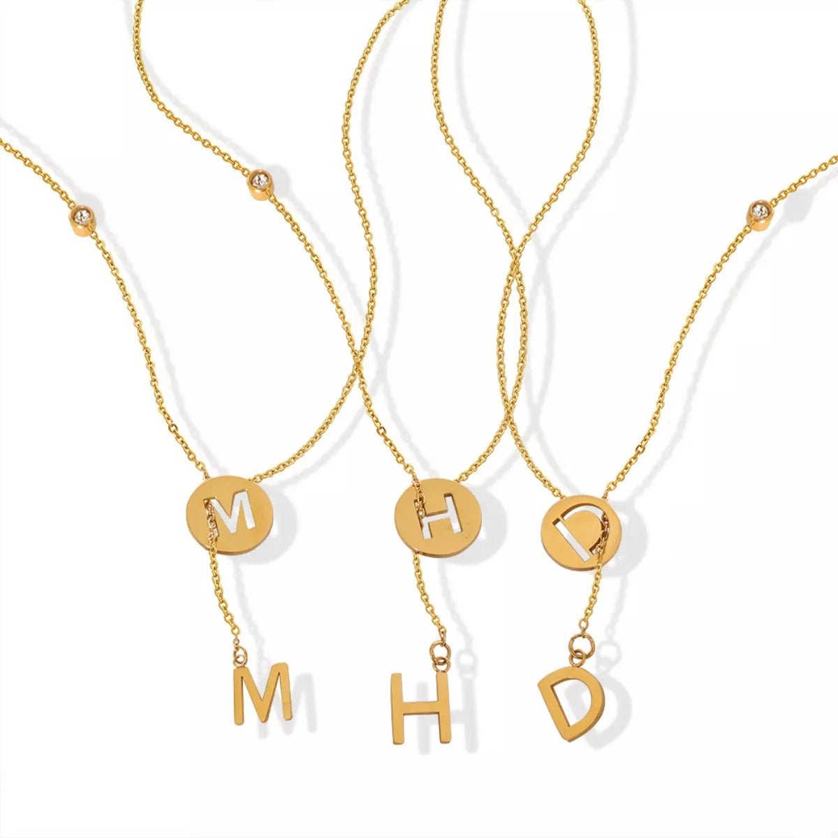 18K Gold-Plated Titanium Steel Letter Pendant Necklace - TheMomCo.