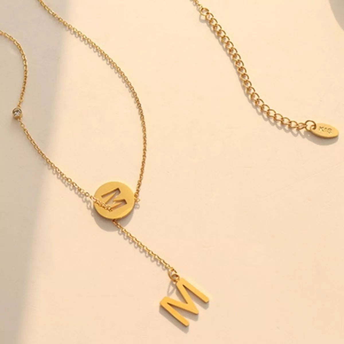 18K Gold-Plated Titanium Steel Letter Pendant Necklace - TheMomCo.