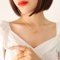 18K Gold-Plated Titanium Steel Letter Pendant Necklace - TheMomCo.