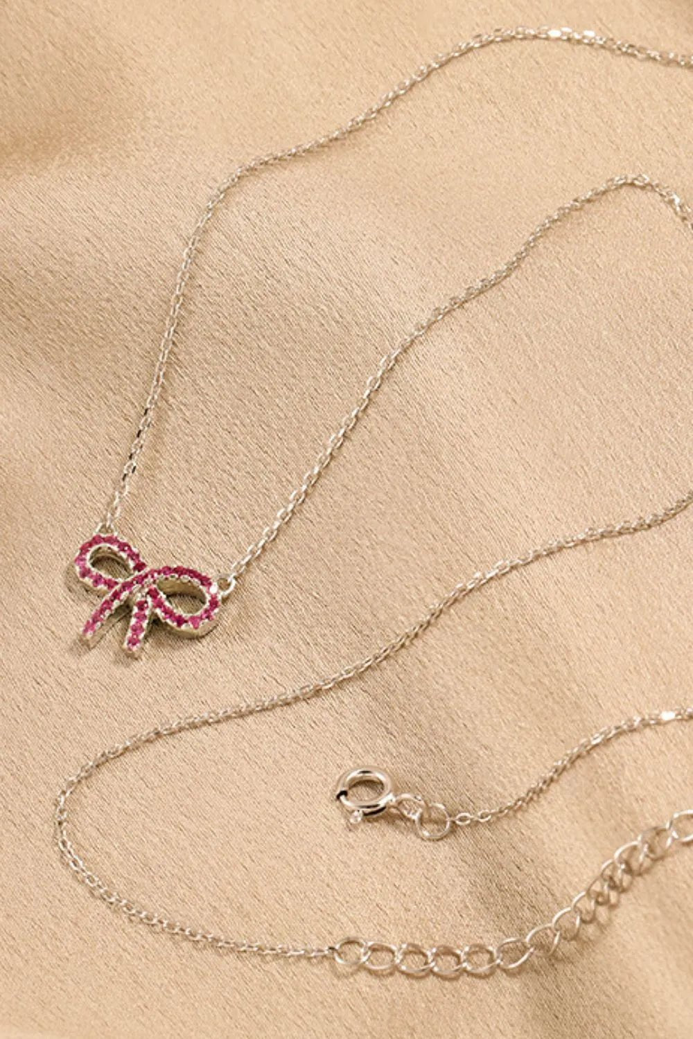 925 Sterling Silver Bow Necklace - TheMomCo.