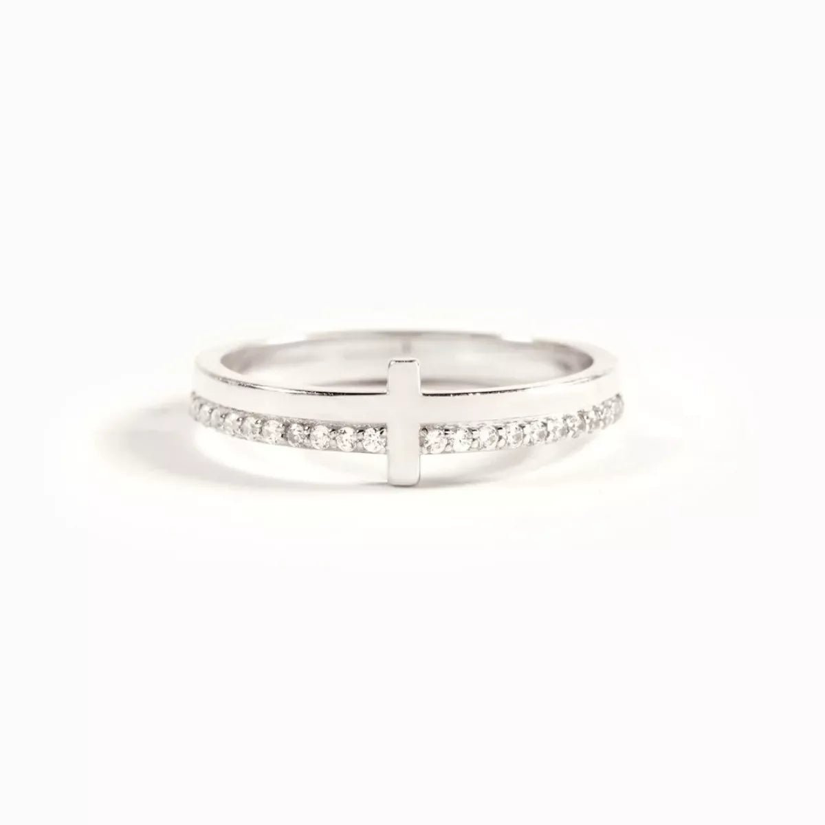 925 Sterling Silver Cross Ring - TheMomCo.