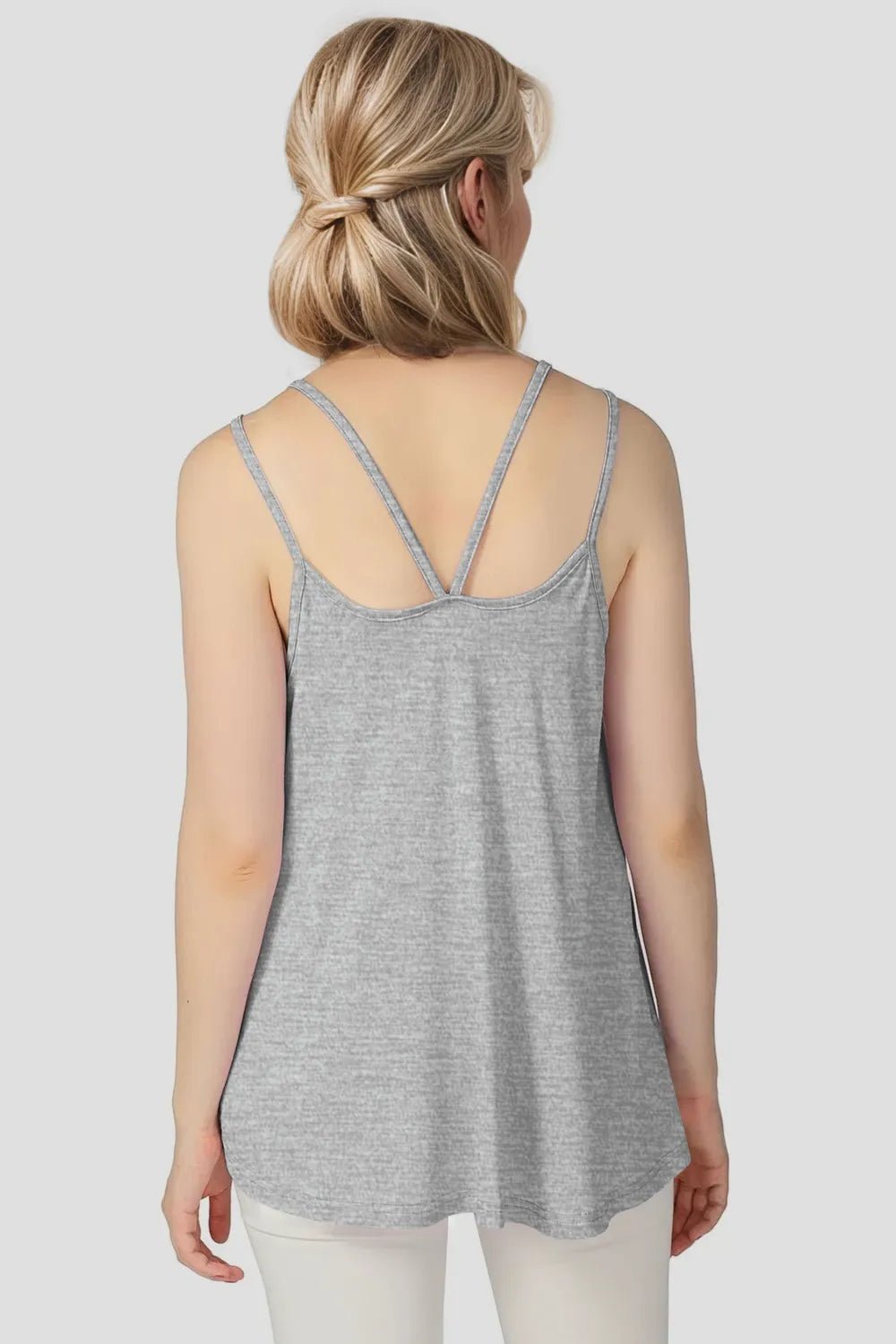 Basic Bae Bamboo Scoop Neck Double Spaghetti Straps Cami - TheMomCo.