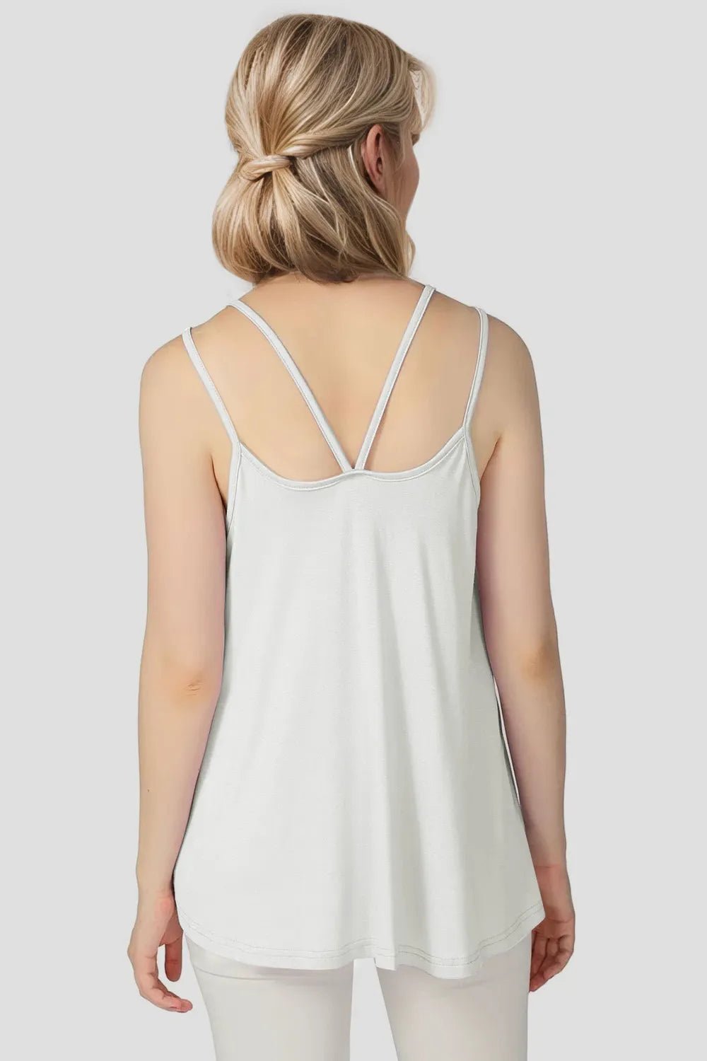 Basic Bae Bamboo Scoop Neck Double Spaghetti Straps Cami - TheMomCo.