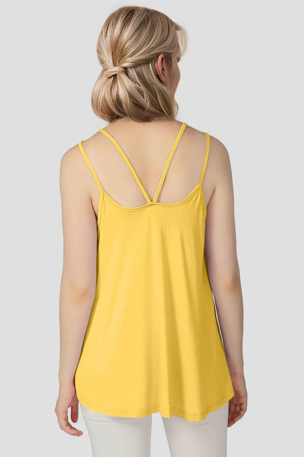 Basic Bae Bamboo Scoop Neck Double Spaghetti Straps Cami - TheMomCo.