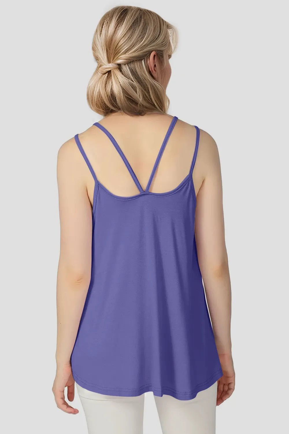Basic Bae Bamboo Scoop Neck Double Spaghetti Straps Cami - TheMomCo.