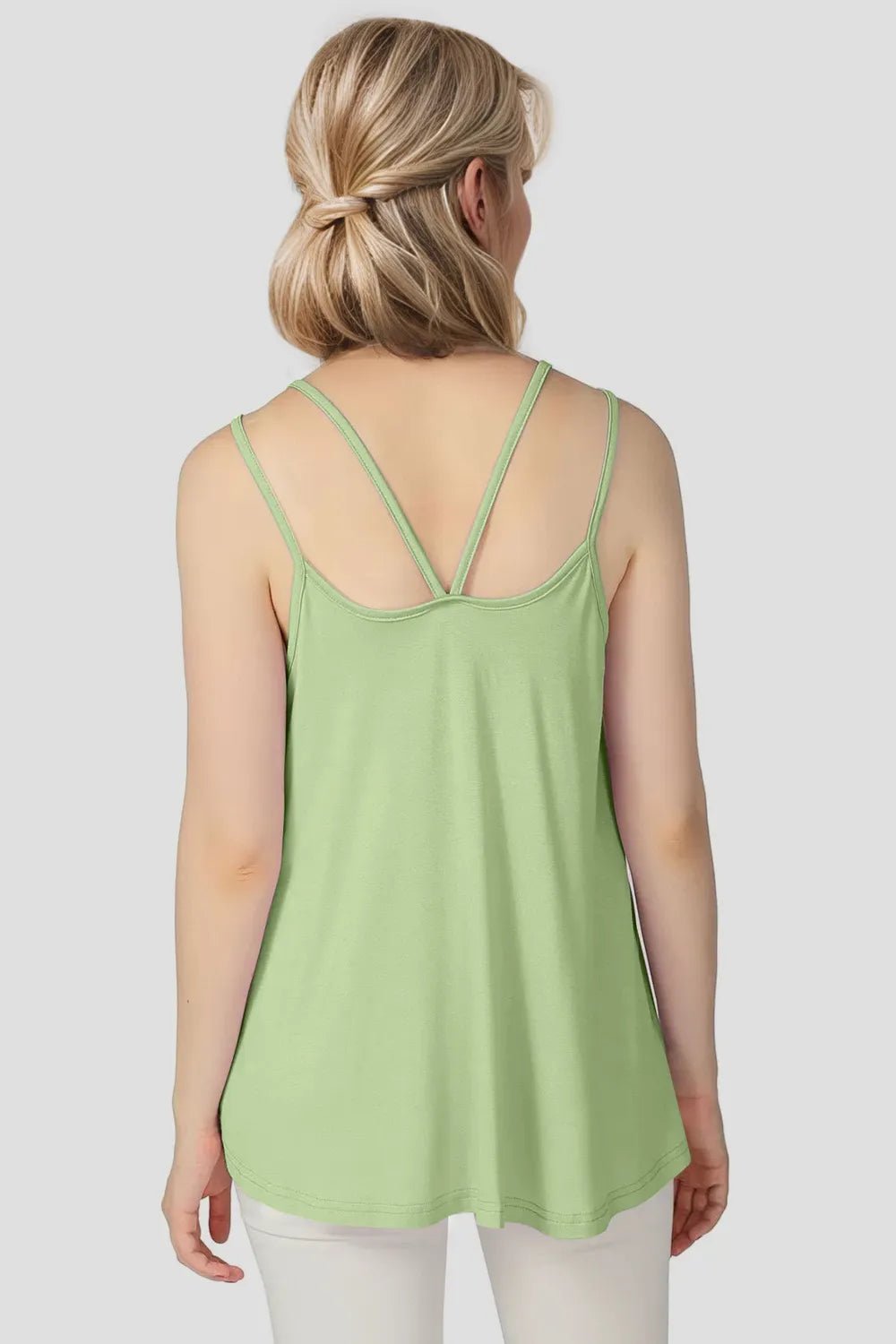 Basic Bae Bamboo Scoop Neck Double Spaghetti Straps Cami - TheMomCo.