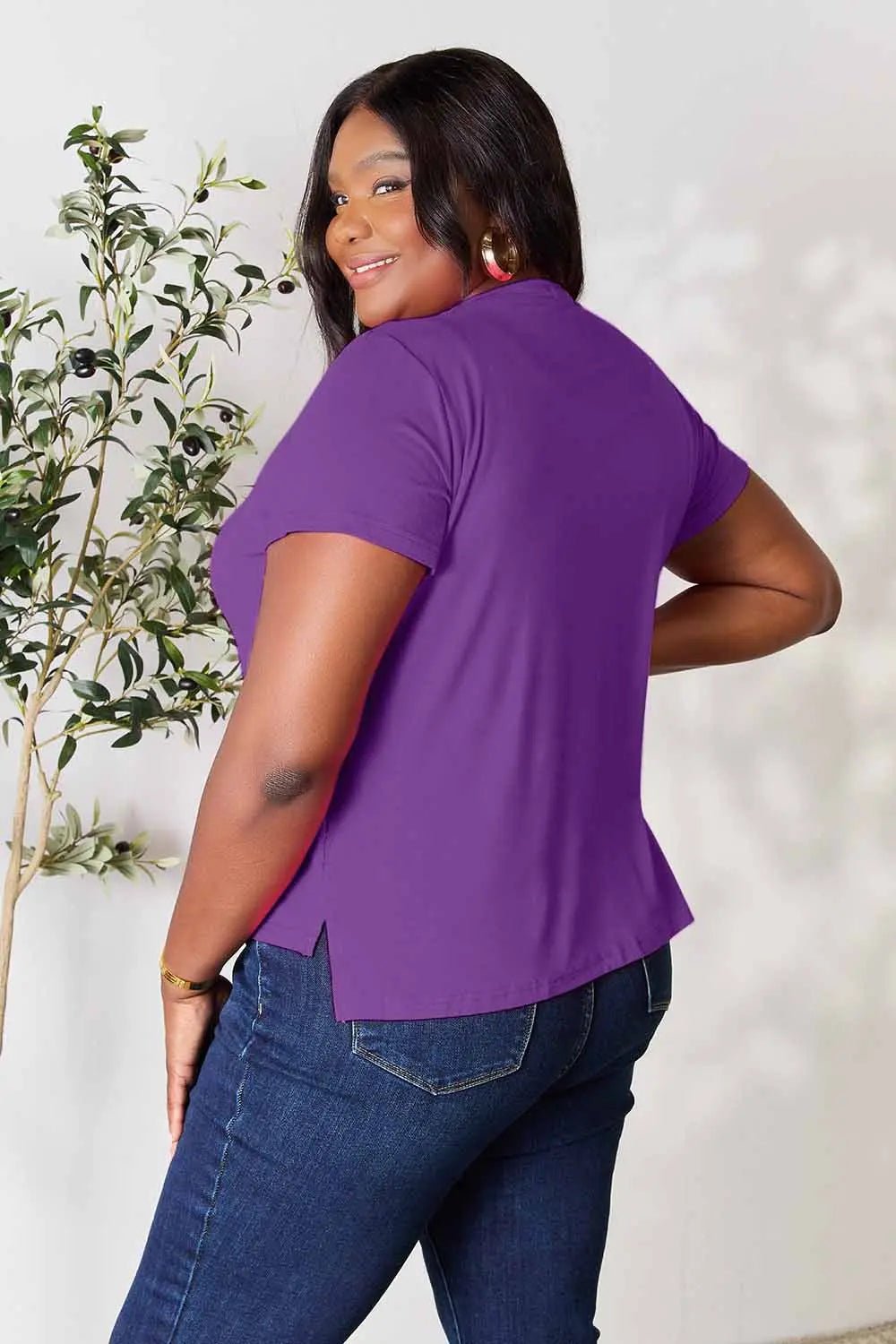 Basic Bae Full Size Round Neck Short Sleeve T-Shirt - TheMomCo.