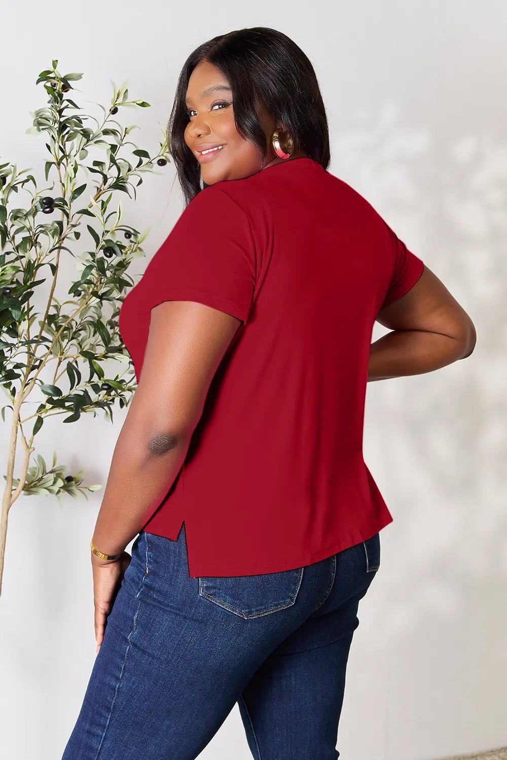 Basic Bae Full Size Round Neck Short Sleeve T-Shirt - TheMomCo.