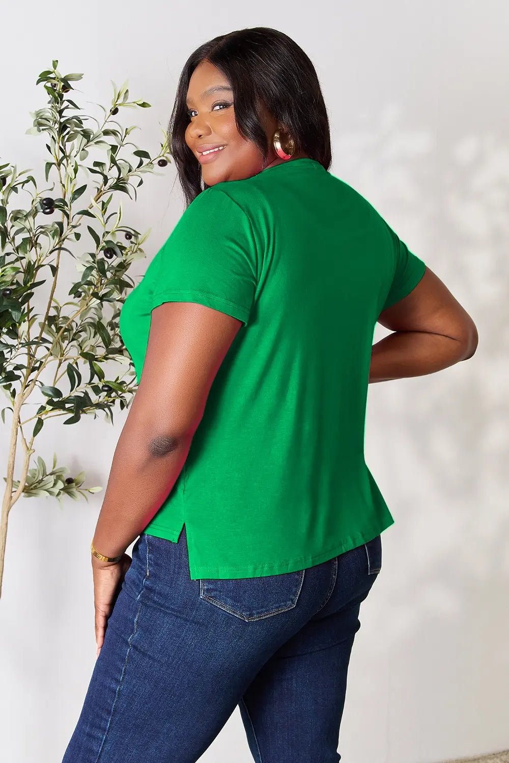Basic Bae Full Size Round Neck Short Sleeve T-Shirt - TheMomCo.