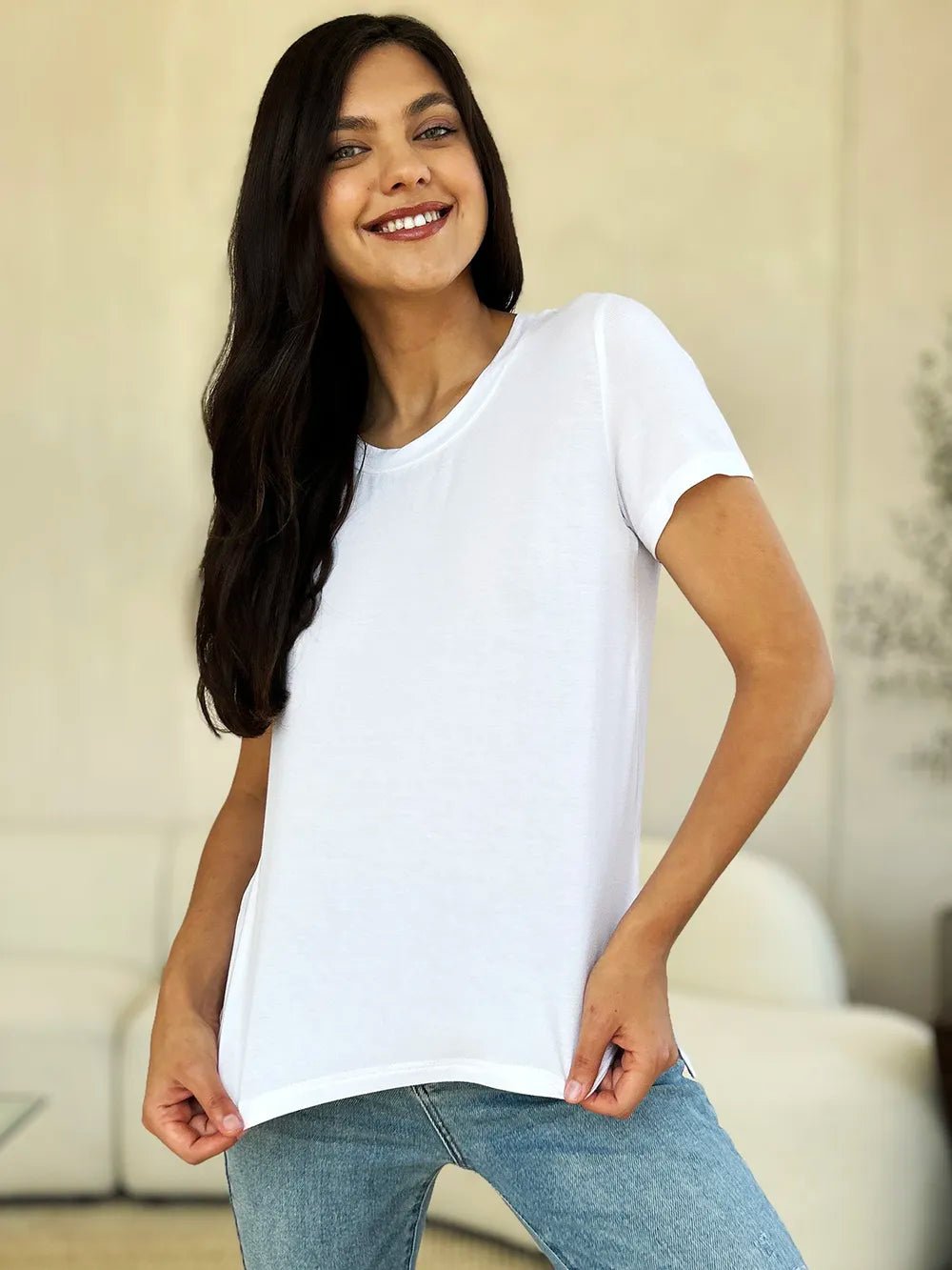 Basic Bae Full Size Round Neck Short Sleeve T-Shirt - TheMomCo.