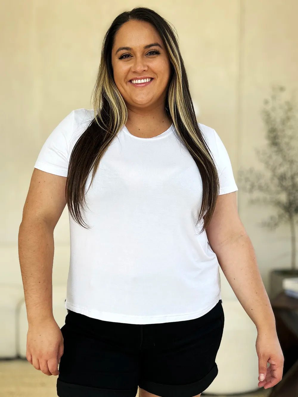 Basic Bae Full Size Round Neck Short Sleeve T-Shirt - TheMomCo.