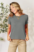Basic Bae Full Size Round Neck Short Sleeve T-Shirt - TheMomCo.