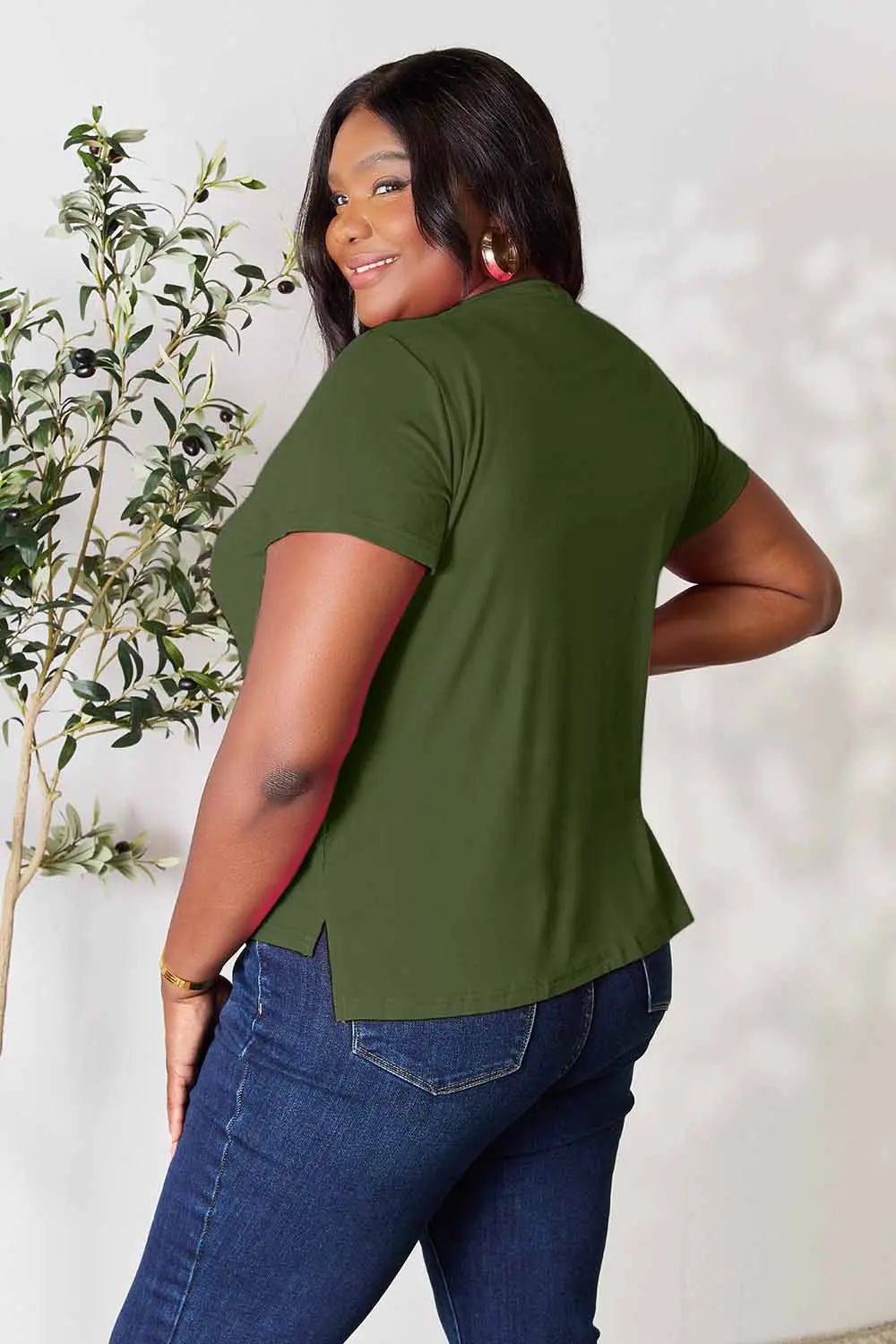 Basic Bae Full Size Round Neck Short Sleeve T-Shirt - TheMomCo.