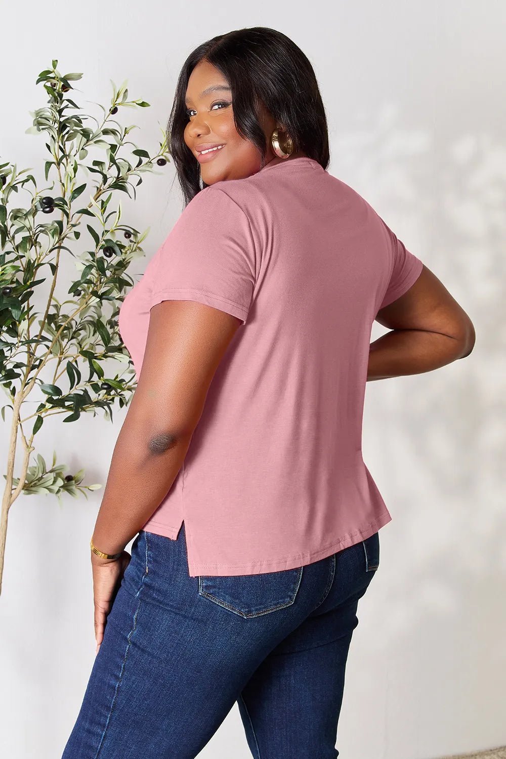 Basic Bae Full Size Round Neck Short Sleeve T-Shirt - TheMomCo.