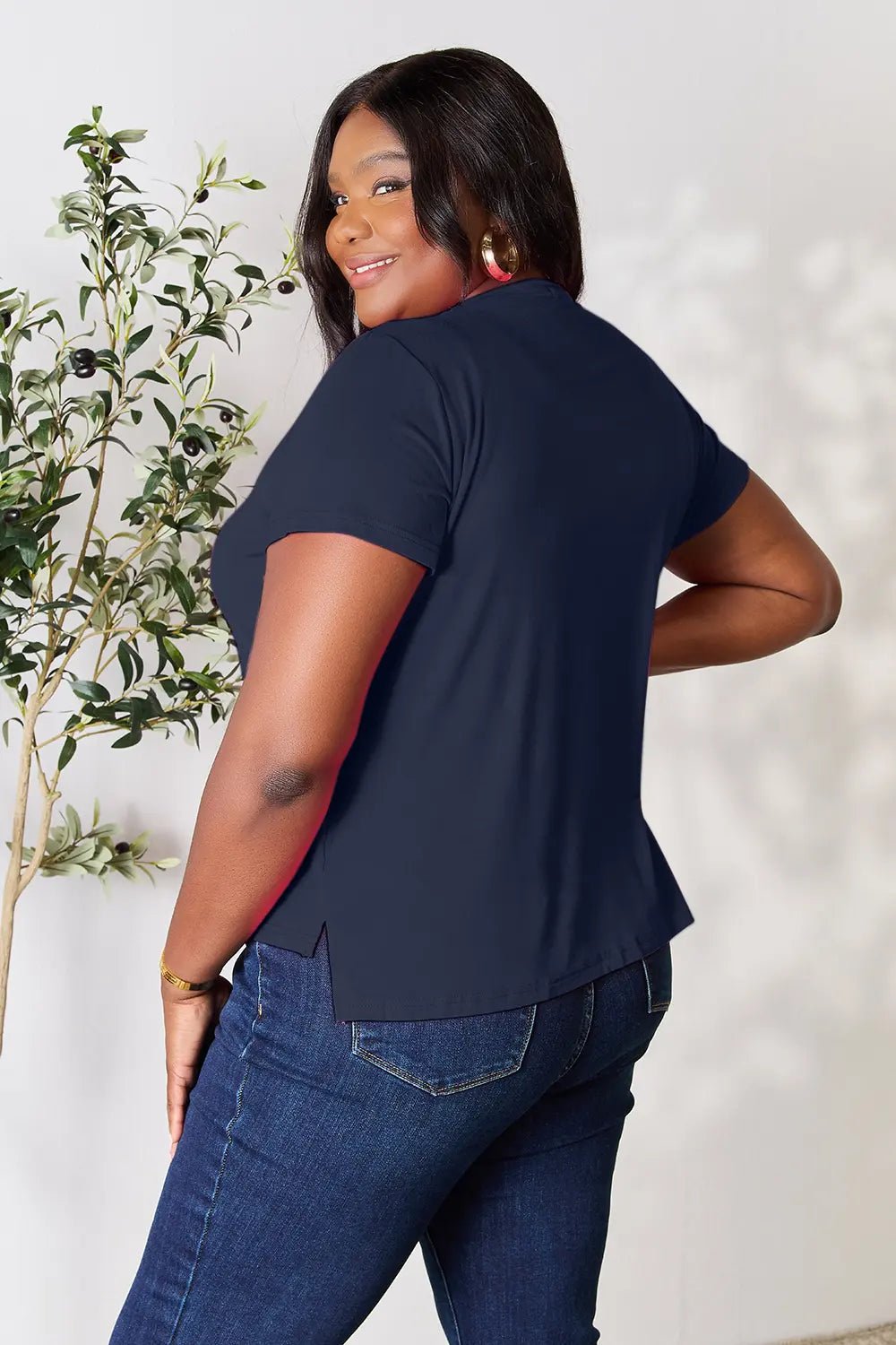Basic Bae Full Size Round Neck Short Sleeve T-Shirt - TheMomCo.