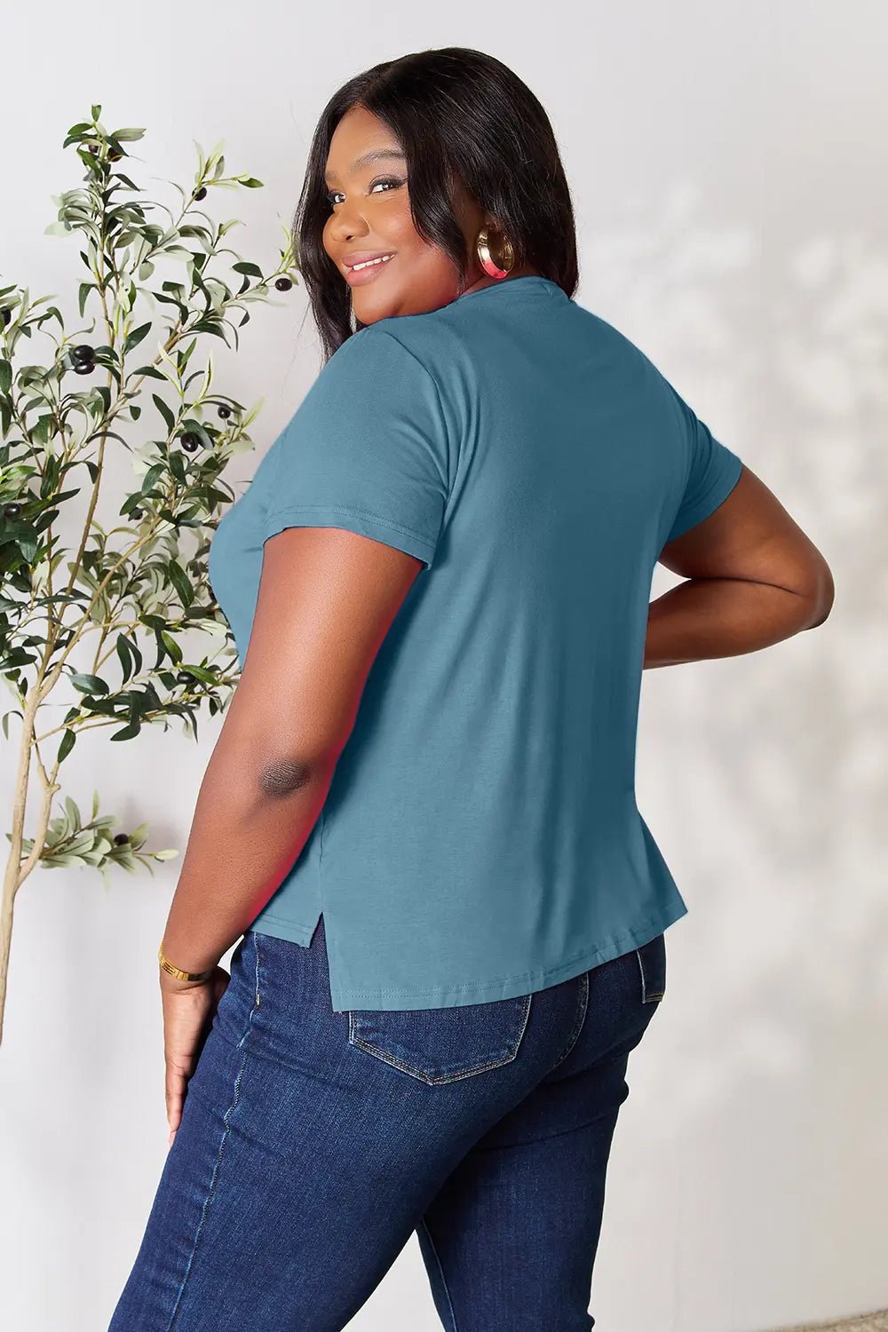 Basic Bae Full Size Round Neck Short Sleeve T-Shirt - TheMomCo.