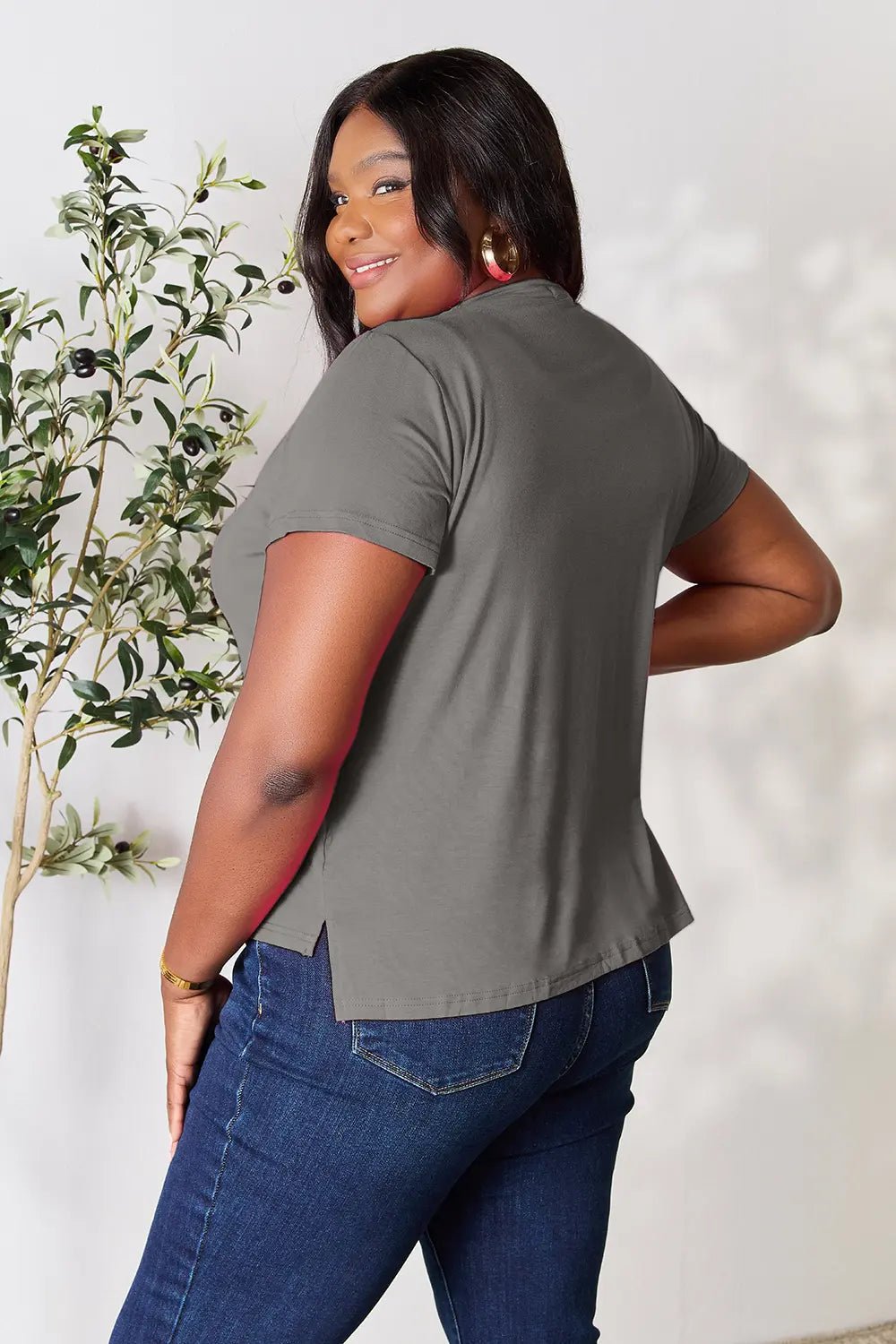 Basic Bae Full Size Round Neck Short Sleeve T-Shirt - TheMomCo.