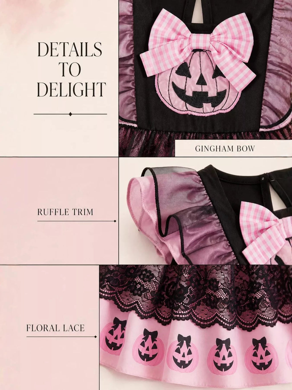 Children's Halloween Lolita Style Pumpkin Print Dress - TheMomCo.