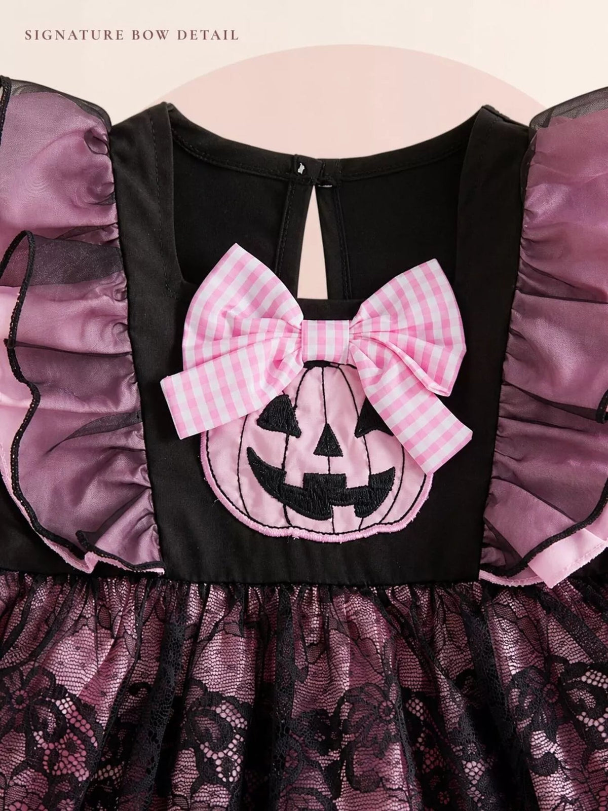 Children's Halloween Lolita Style Pumpkin Print Dress - TheMomCo.