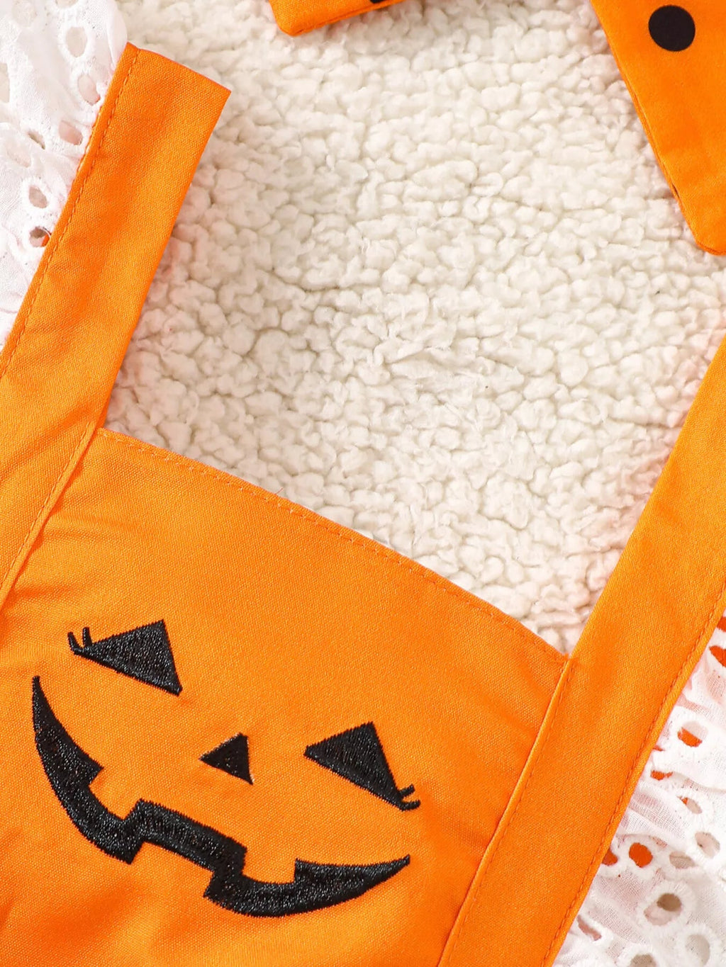 Children's Halloween Pumpkin Polka Dot Bodysuit and Headband Set - TheMomCo.