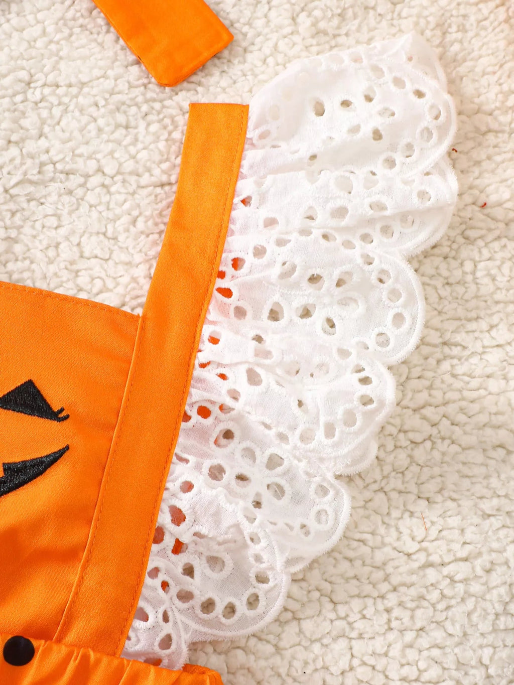 Children's Halloween Pumpkin Polka Dot Bodysuit and Headband Set - TheMomCo.