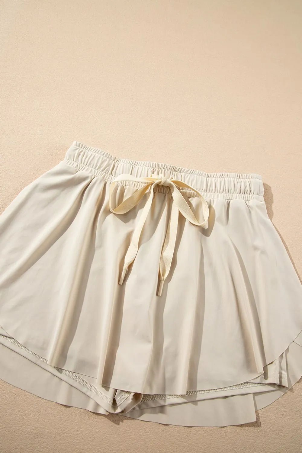 Drawstring High Waist Lined Active Skorts - TheMomCo.