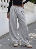 Elastic Waist Wide-Leg Sweatpants - TheMomCo.