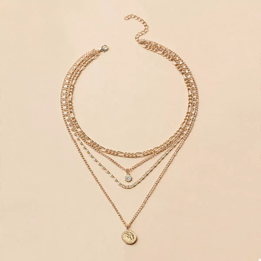 Four Layered Pendant Necklace - TheMomCo.