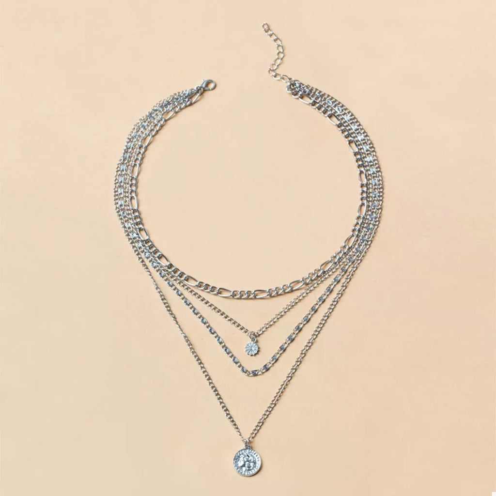 Four Layered Pendant Necklace - TheMomCo.
