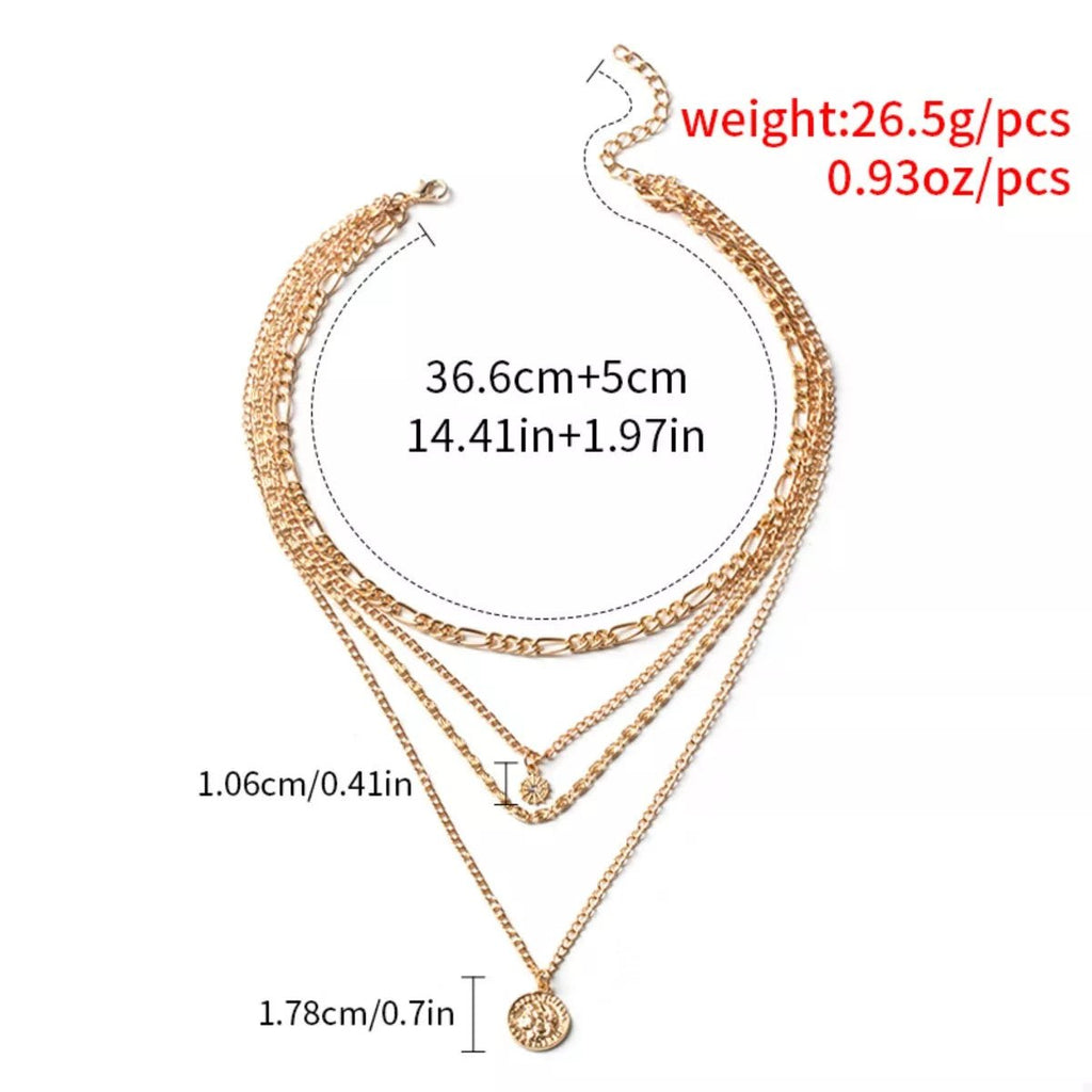 Four Layered Pendant Necklace - TheMomCo.