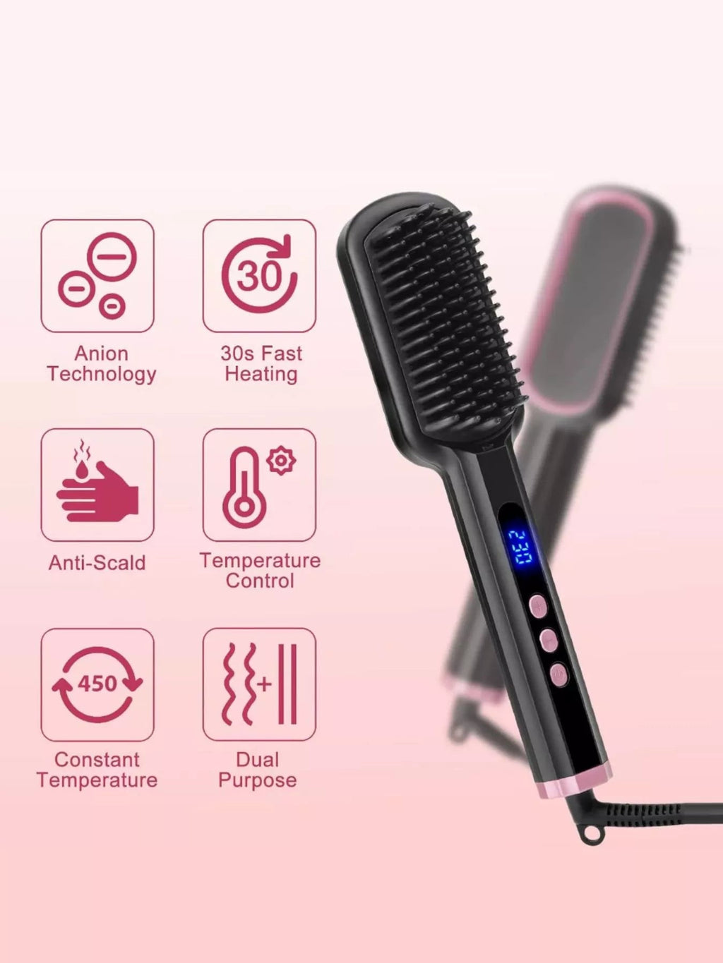 Frizz-Free Hair Straightening Comb - TheMomCo.