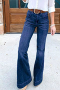 Full Size Flare Jeans with Pockets Plus Size - TheMomCo.