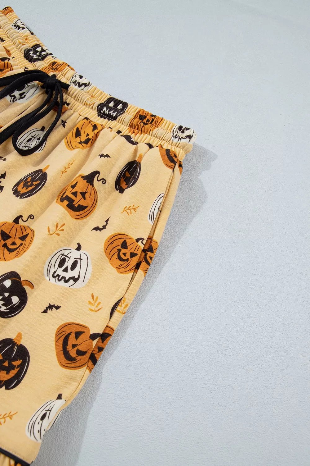 Halloween Pumpkin Print Long Sleeve Two Piece Lounge Set - TheMomCo.