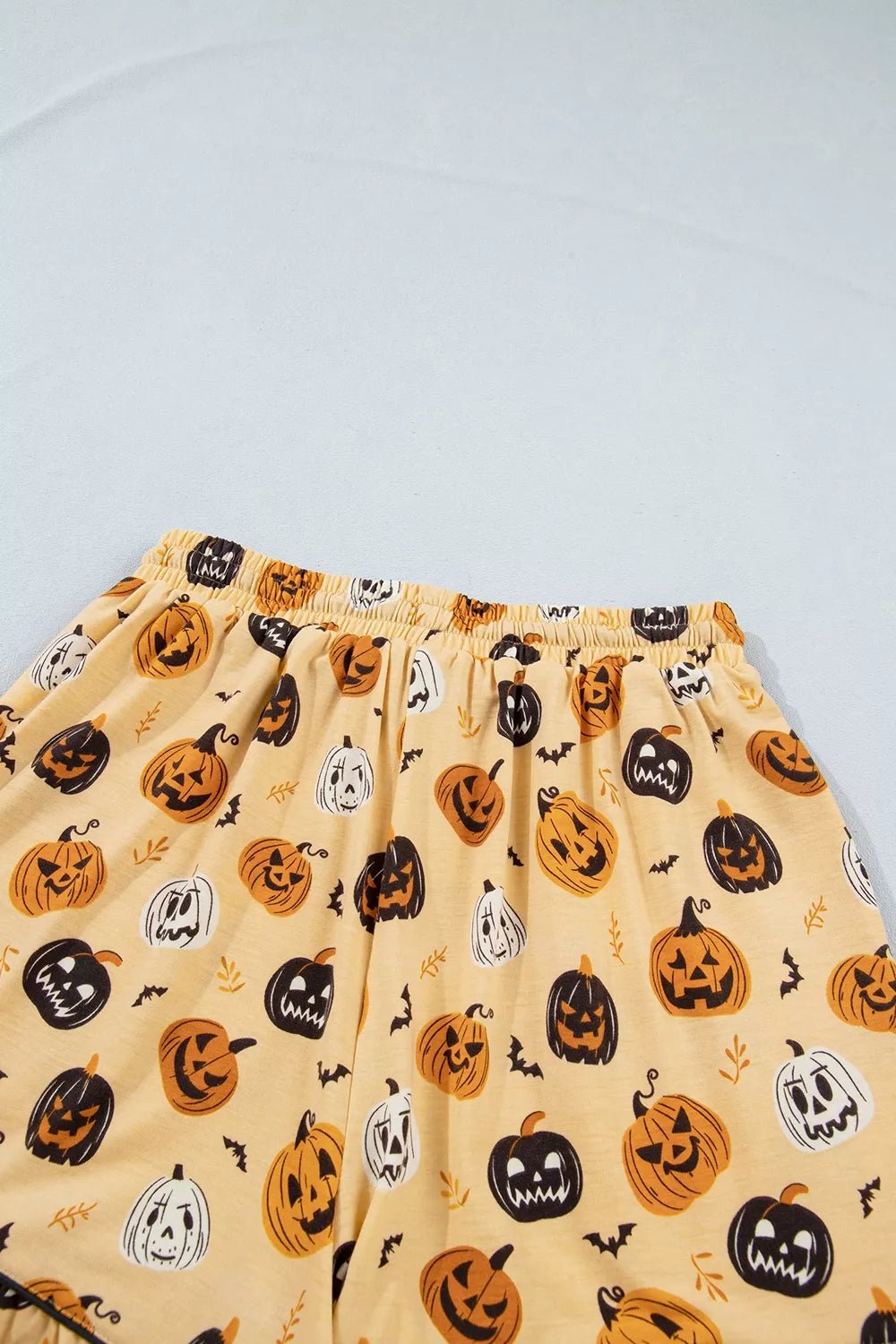 Halloween Pumpkin Print Long Sleeve Two Piece Lounge Set - TheMomCo.
