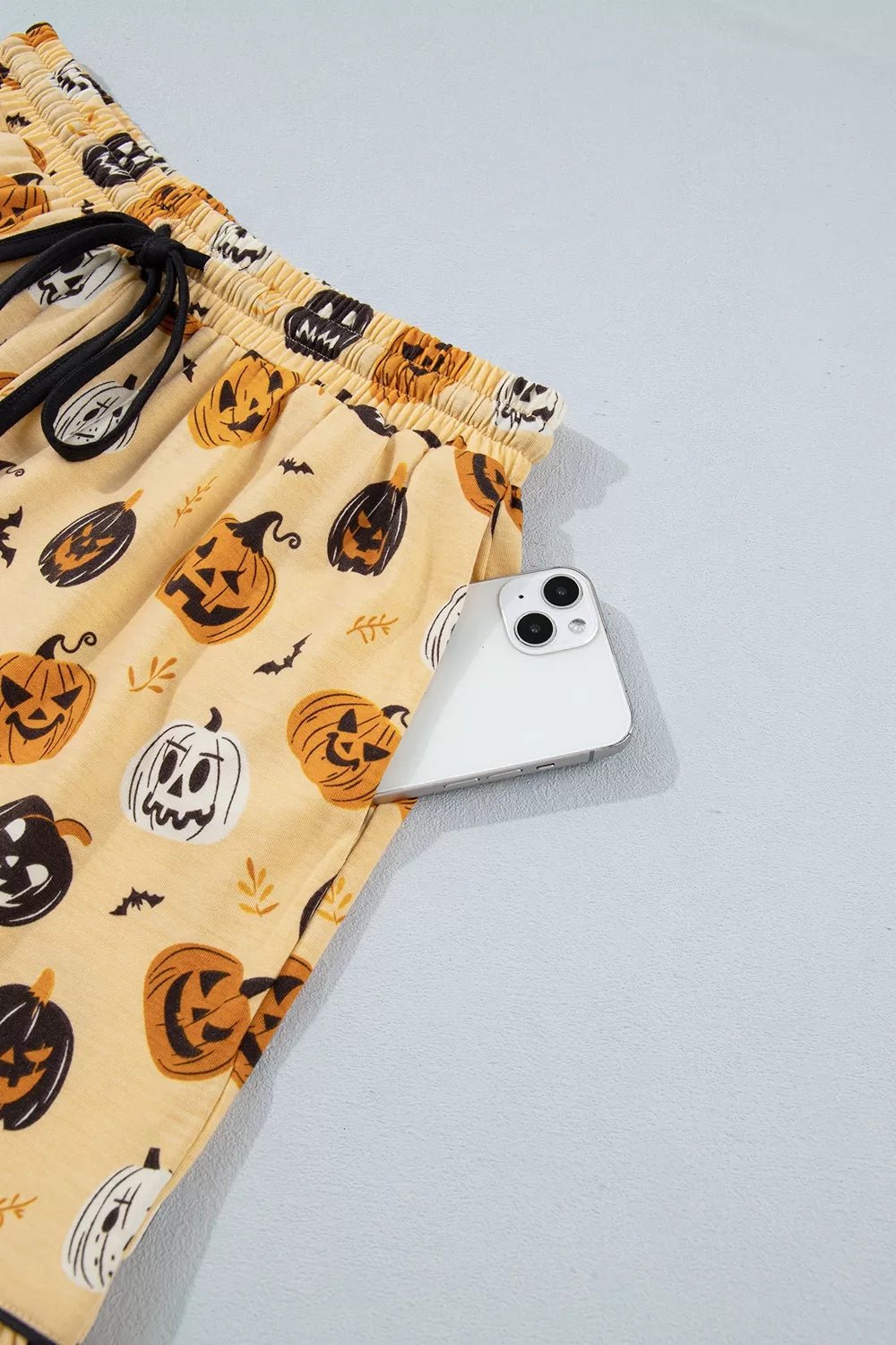 Halloween Pumpkin Print Long Sleeve Two Piece Lounge Set - TheMomCo.