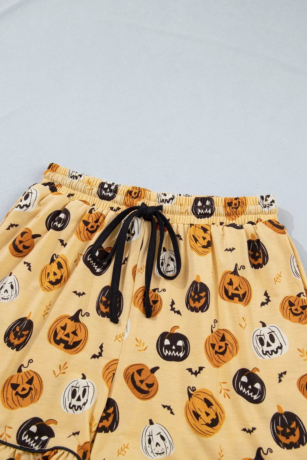 Halloween Pumpkin Print Long Sleeve Two Piece Lounge Set - TheMomCo.
