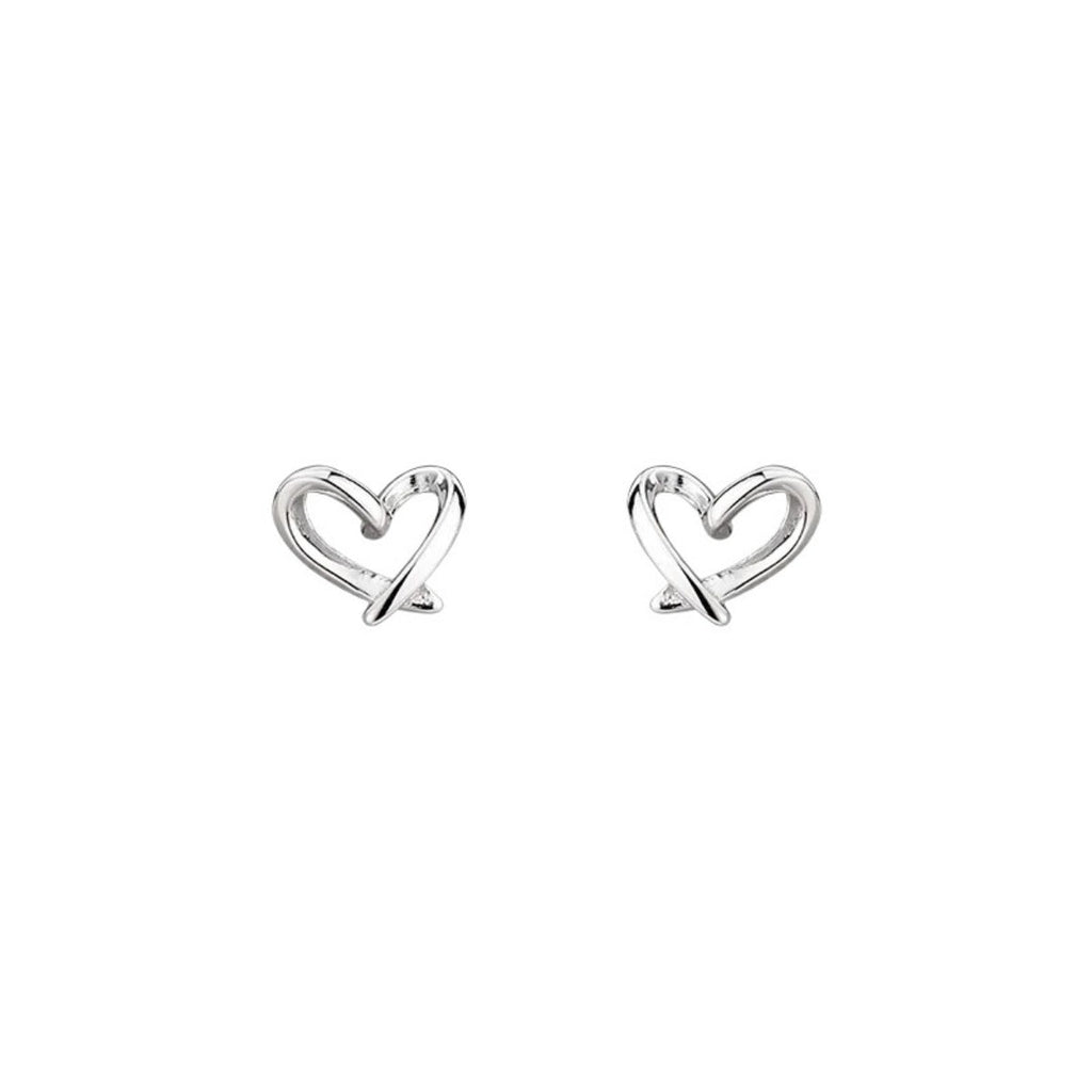 Heart-Shaped Stud Earrings - TheMomCo.