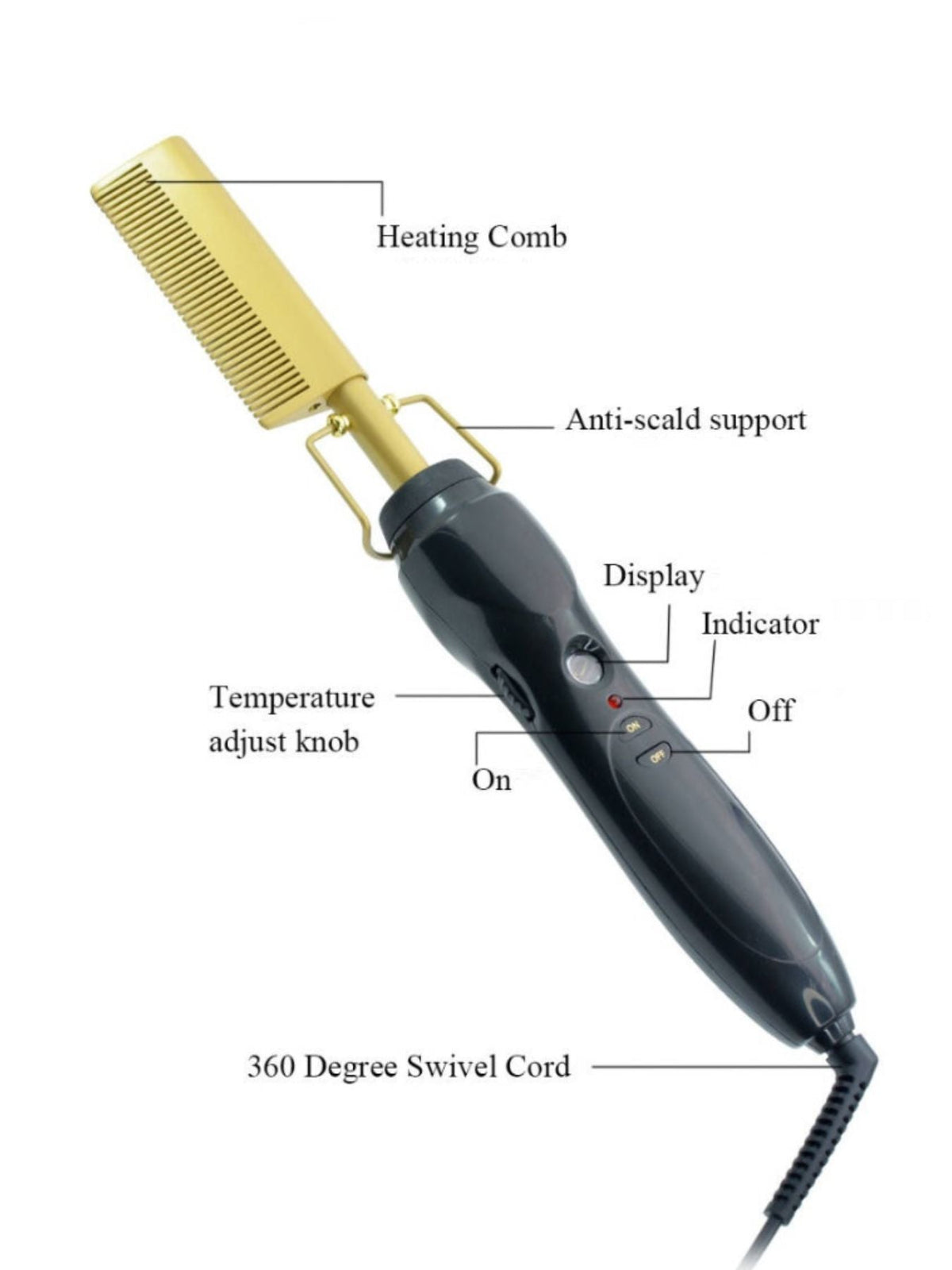 Heated Straightening Comb - TheMomCo.