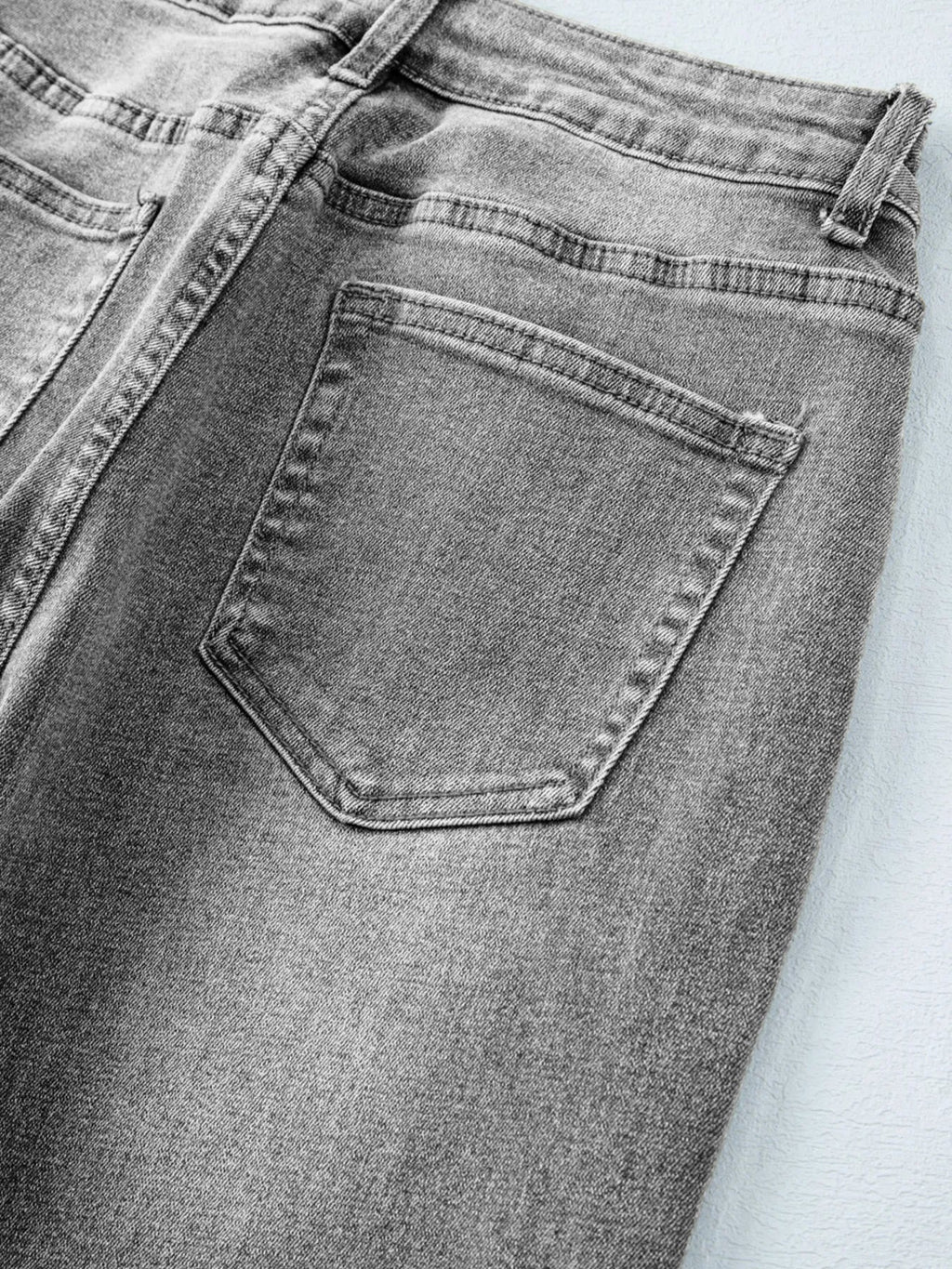 High Waist Wide Leg Washed Jeans - TheMomCo.