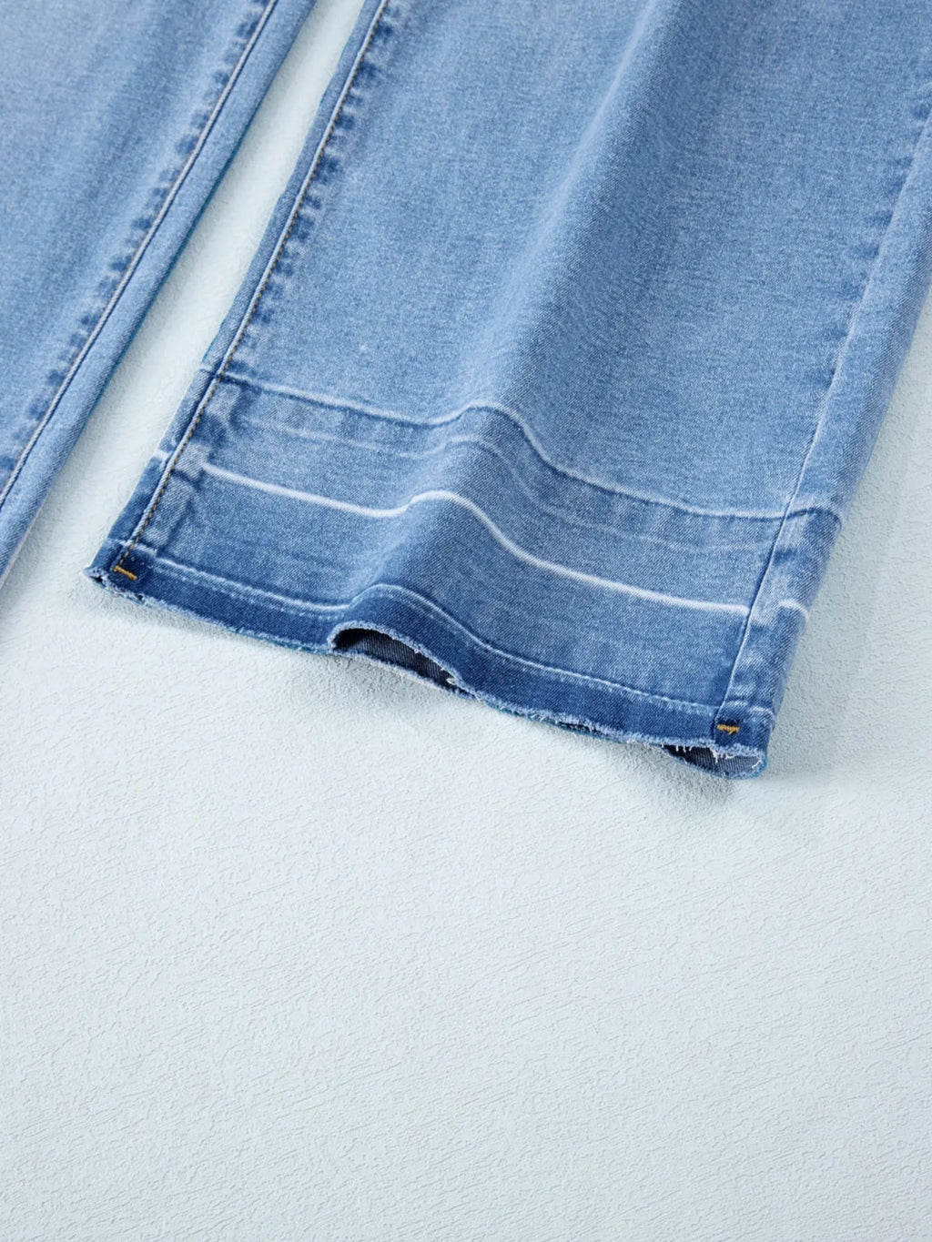 High Waist Wide Leg Washed Jeans - TheMomCo.