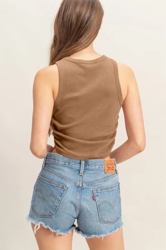 HYFVE Mineral Wash Rib Knit Tank - TheMomCo.